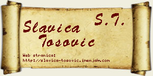 Slavica Tošović vizit kartica